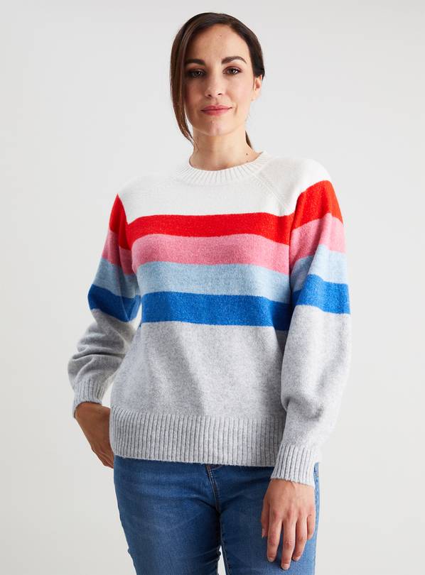 Bright striped outlet jumper